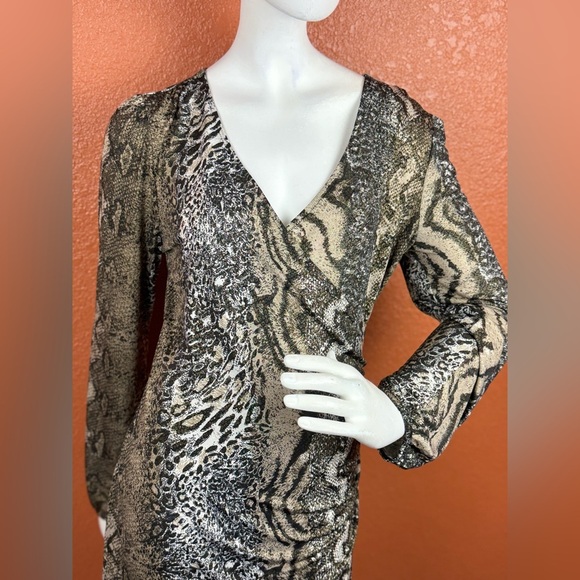 INC International Concepts Animal Print Long Sleeve Dress Size Large E64 - Picture 10 of 15